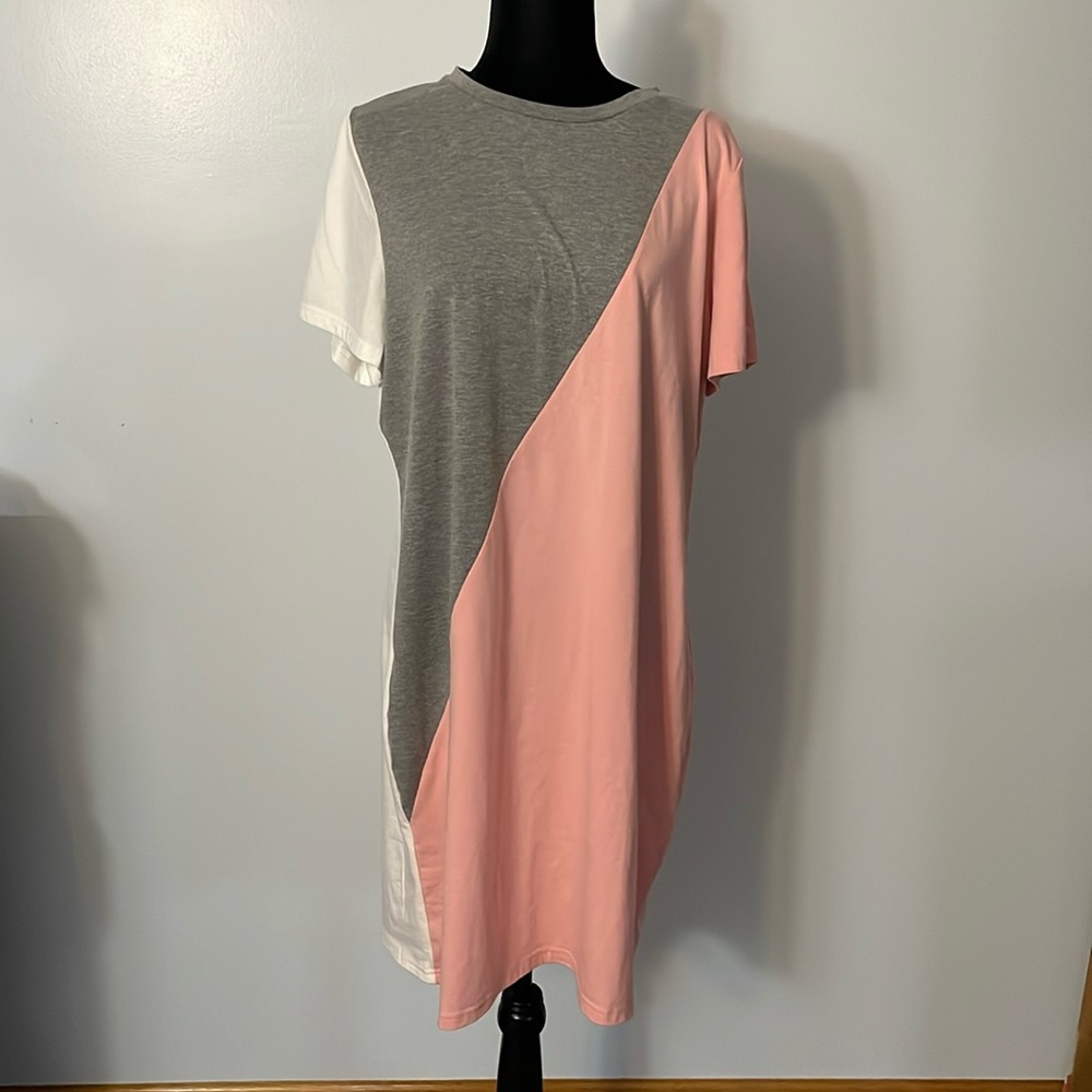 Shein Curve Color Block T shirt Dress